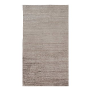 Rug & Kilim’s Oversized Modern Textural Rug in Brown, White and Beige Striae - 10x18 For Sale