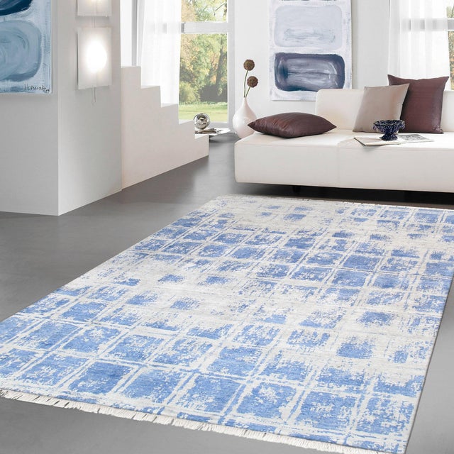 Modern Modern Silver Area Rug- 6' 1" X 9' 2" For Sale - Image 3 of 3