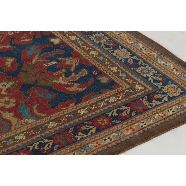Traditional Antique 19th Century English Rug With Heraldic Motifs in Jewel Tones - Rug & Kilim For Sale - Image 3 of 9