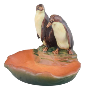 Ceramic Dish with Two Penguins from Ipsens Enke, 1920s