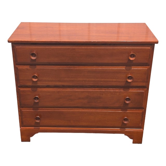 Vintage Whitney Solid Cherry 4-Drawer Farmhouse Style Chest For Sale