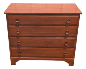 Vintage Whitney Solid Cherry 4-Drawer Farmhouse Style Chest