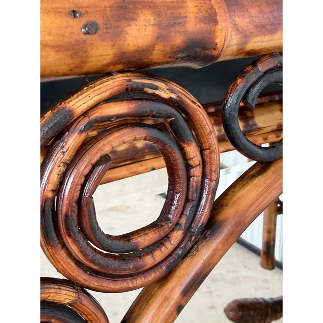 Wood Late 19th Century English Aesthetic Movement Bamboo Étagère Mirror With Japanned Panels and Shelves For Sale - Image 7 of 12