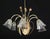 1950 Art Decò Murano Glass and Brass Chandelier, 6 Light For Sale - Image 9 of 18