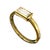 18k Yellow Gold Bezel Baguette Natural Diamond Ring, Size 6.5 For Sale - Image 4 of 7