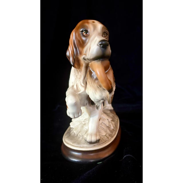 1950s M. Talia Hunting Dog Porcelain Figurine For Sale - Image 4 of 12