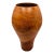 Vintage Mid Century Turned Teak Vase For Sale