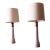1960s Pair of Jane and Gordon Martz Table Lamps M165 Marshall Studios White Walnut For Sale