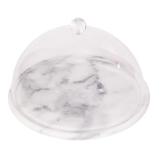 Artifacts Trading Company Marble Plate with Acrylic Dome For Sale