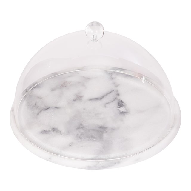 Artifacts Trading Company Marble Plate with Acrylic Dome For Sale