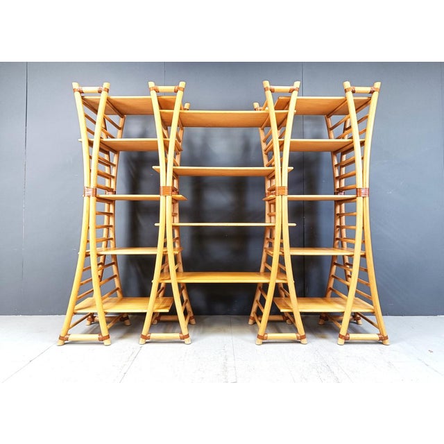Vintage Bamboo Wall Unit, 1970s For Sale - Image 9 of 10