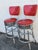 Mid 20th Century Retro Mid Century Modern Swivel Red Vinyl and Chrome Barstools 6350 For Sale - Image 5 of 18