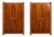 Tall Italian Sideboards in Walnut Veneer, 1980, Set of 2 For Sale