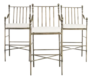Set of Three Michael Taylor Designs Montecito Garden Barstools