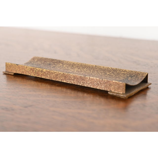 Early 20th Century Silver Crest Arts & Crafts Bronze Pen Tray For Sale - Image 5 of 11