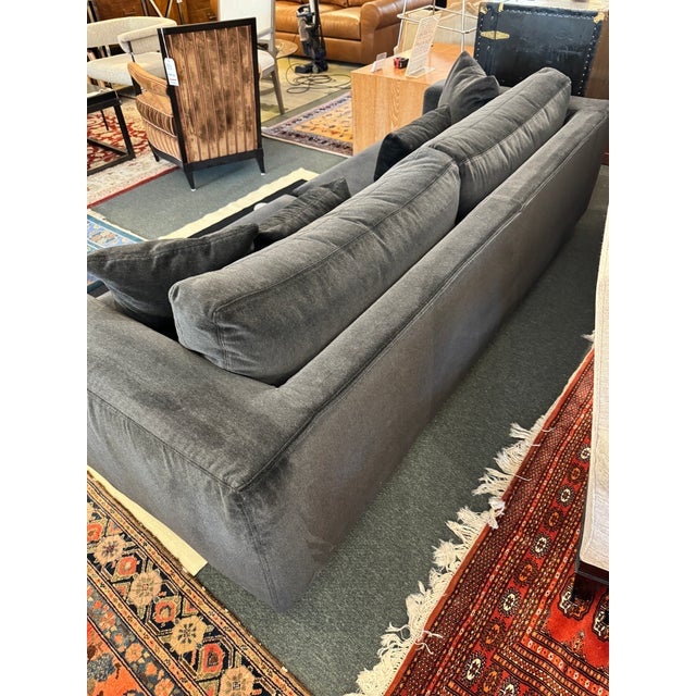 Limn Italia Charcoal Gray Sofa For Sale In San Francisco - Image 6 of 12
