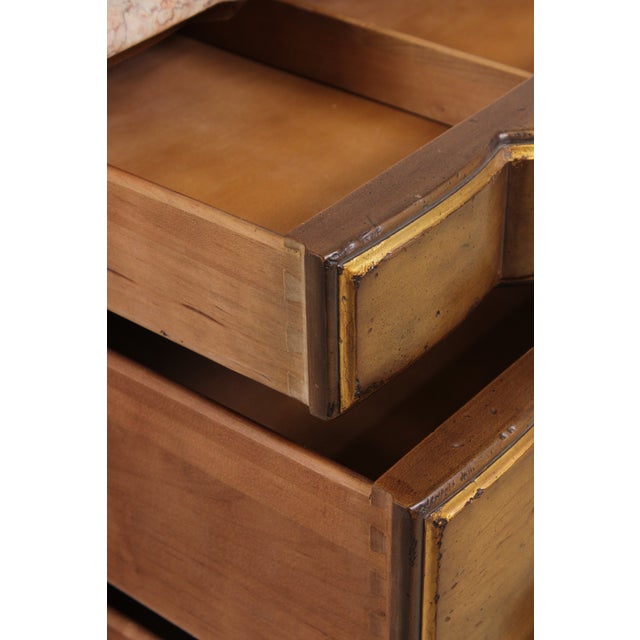 Wood Vintage French Provincial Mahogany Marble Top Dresser For Sale - Image 7 of 18