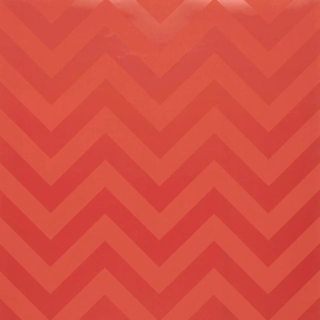 Contemporary Sample - Schumacher Fez Wallpaper in Pomegranate For Sale - Image 3 of 3