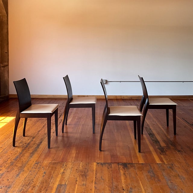 Vintage Sexy Back Wenge Finish Dining Chairs For Sale In Portland, OR - Image 6 of 10
