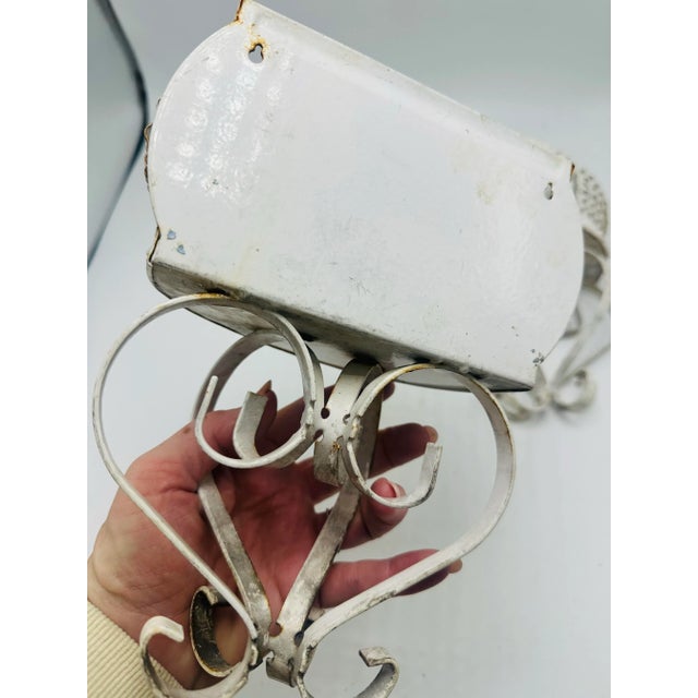 French Country Vintage Tole Wall Planters For Sale - Image 3 of 8