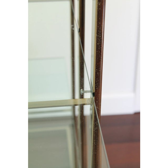 Vintage Hollywood Regency Brass Etagere Shelf Unit For Sale In Boston - Image 6 of 12