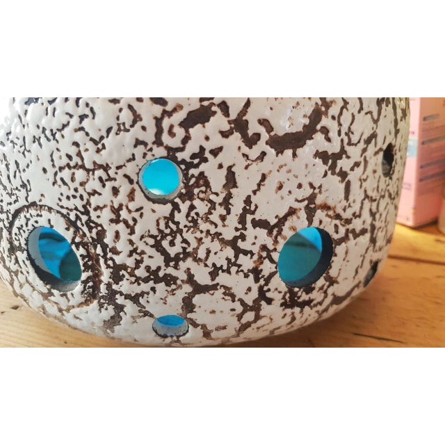 Brown Vintage Ceramic Fat Lava Floor Lamp For Sale - Image 8 of 13