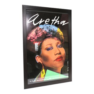 Andy Warhol Aretha Franklin Record Store Prom Poster 1986 For Sale