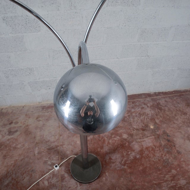 Three-Light Floor Lamp attributed to Goffredo Reggiani, 1970s For Sale - Image 11 of 18