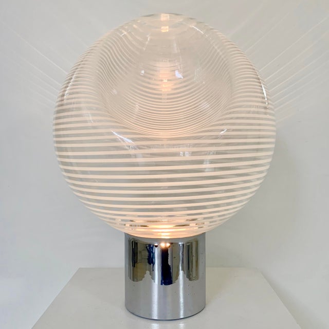 1960s Vintage Corba Glass Table Lamp by Gino Vistosi for Vistosi, 1960s For Sale - Image 5 of 18