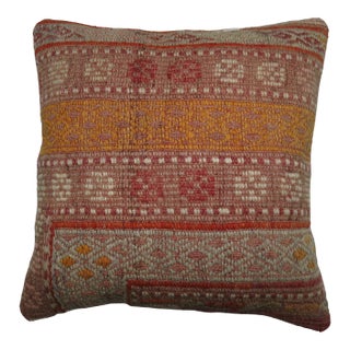 Vintage Turkish Jajim Pillow - 1'4" x 1'4" For Sale