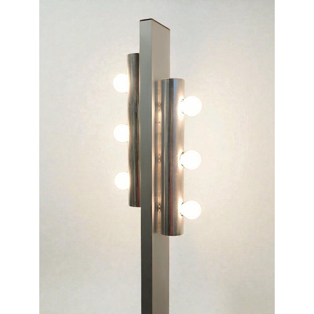 Mid-Century Modern Targetti Six-Light Floor Lamp with Marble Base, 1970 For Sale - Image 3 of 10