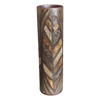 Mid-Century Modern French Ceramic Flower Vase by Alexandre Kostanda, 1960s For Sale