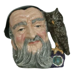 Royal Doulton Merlin D6529 Large 7 Inch Porcelain Character Mug