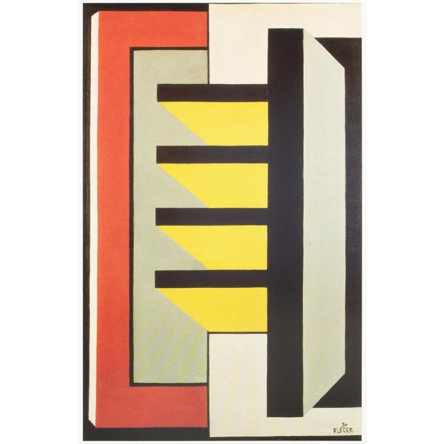 An excellent full-color print after the painting "Composition Murale" by Fernand Leger. Published by New French Editions...