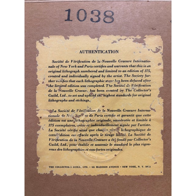 Wood 1970s Guy Charon Tulipes Au Pot d'Etain Lithograph 266/375 - Framed For Sale - Image 7 of 8