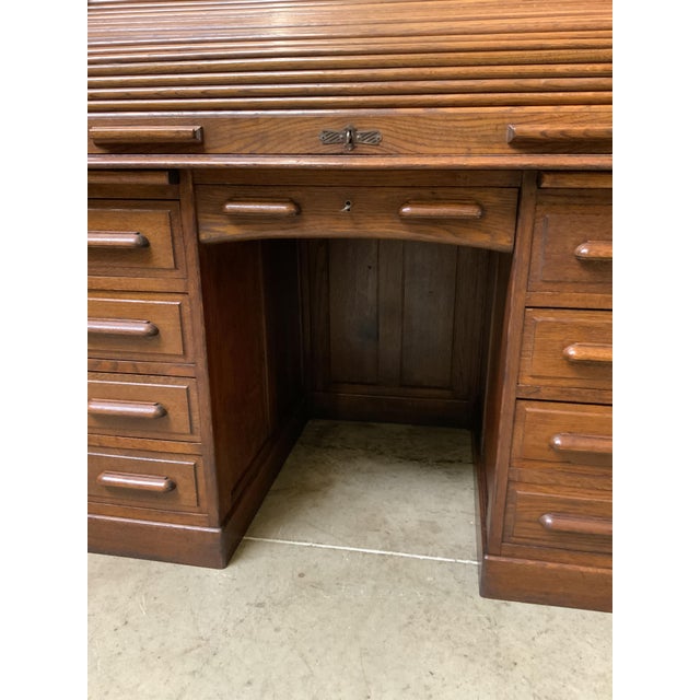 Desk in Oak, 1920s For Sale - Image 3 of 13