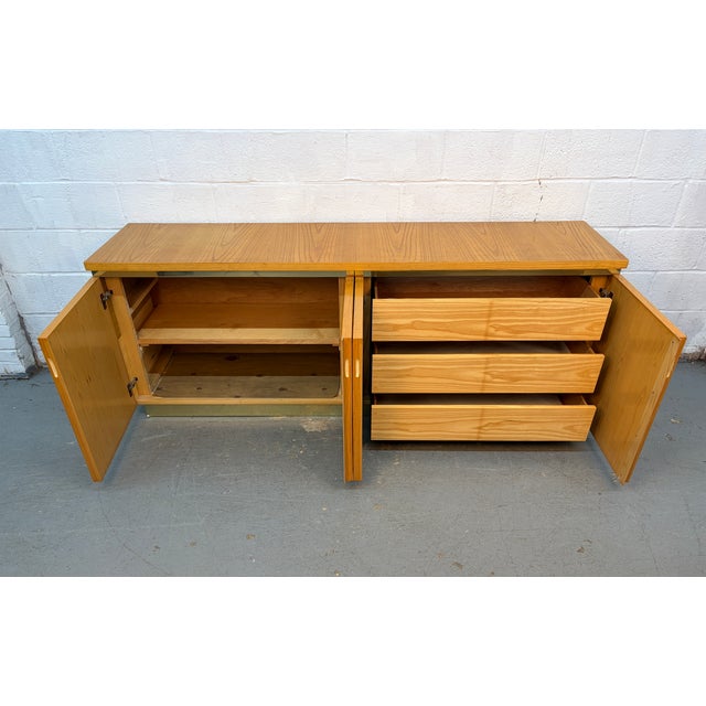 Vintage Bohemian Bamboo and Brass Dresser and Mirror Set For Sale - Image 9 of 17