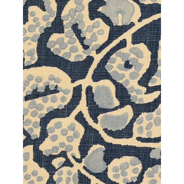 2020s Scalamandre Grey Watkins Maiden Floral Denim Fabric 2 Yards Gw166290003 Folklore Collection For Sale - Image 5 of 5