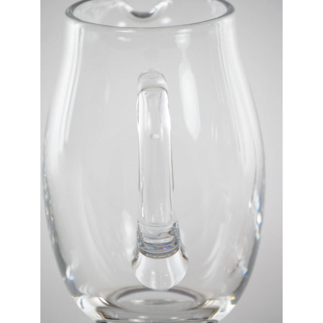 Metal Baccarat Crystal / Silver Base Art Deco Style Pair Water Pitcher For Sale - Image 7 of 13