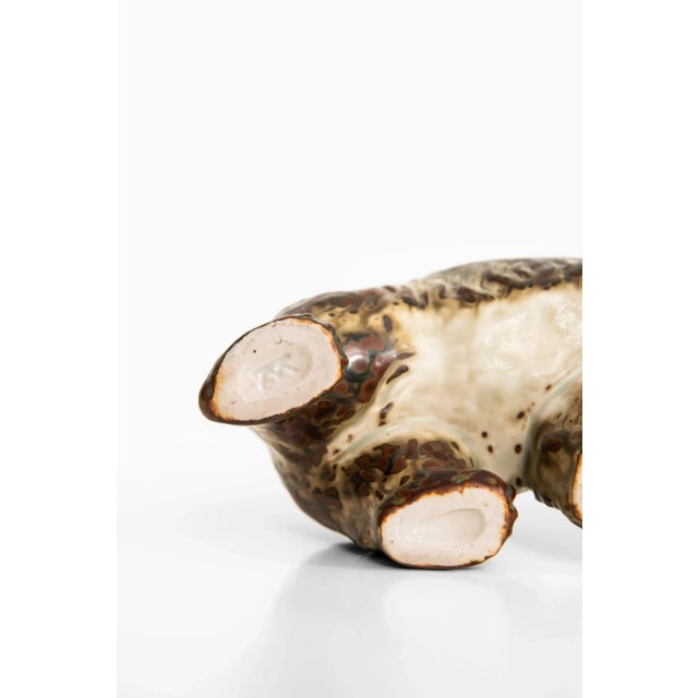 Royal Copenhagen Danish No. 20155 Ceramic Bear by Knud Kyhn for Royal Copenhagen, 1950s For Sale - Image 4 of 7