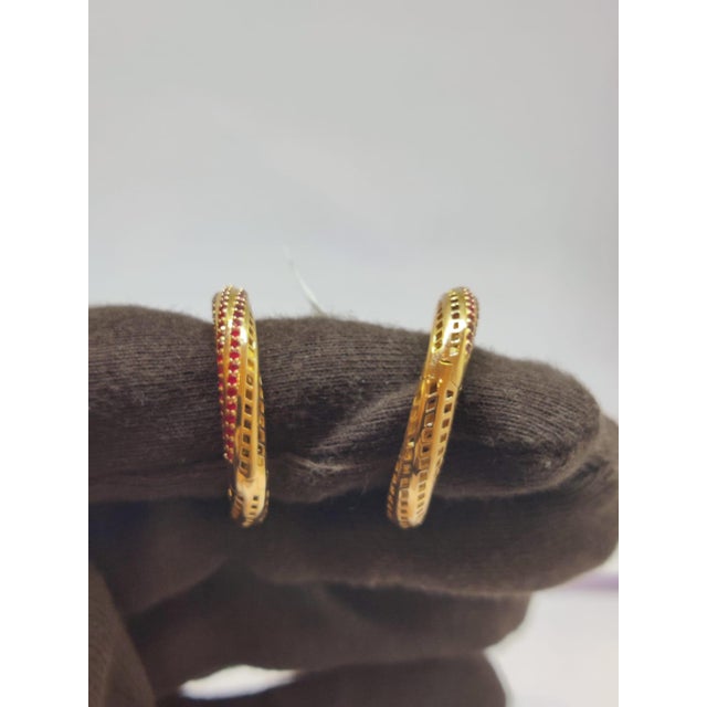 Early 21st Century Natural 18k Gold Ruby 1.51ct Stud Earrings, Timeless Elegance For Sale - Image 5 of 6