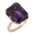 Mid 20th Century Victorian 8.00 Carat Amethyst 9k Rose Gold Cocktail Ring, Size 6.5 For Sale
