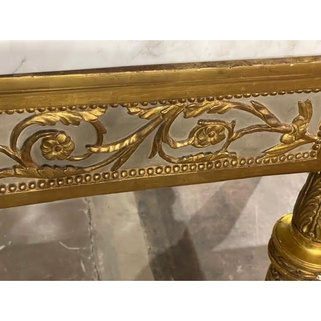 18th Century 18th Century Italian Neoclassical Parcel Gilt Console For Sale - Image 5 of 7