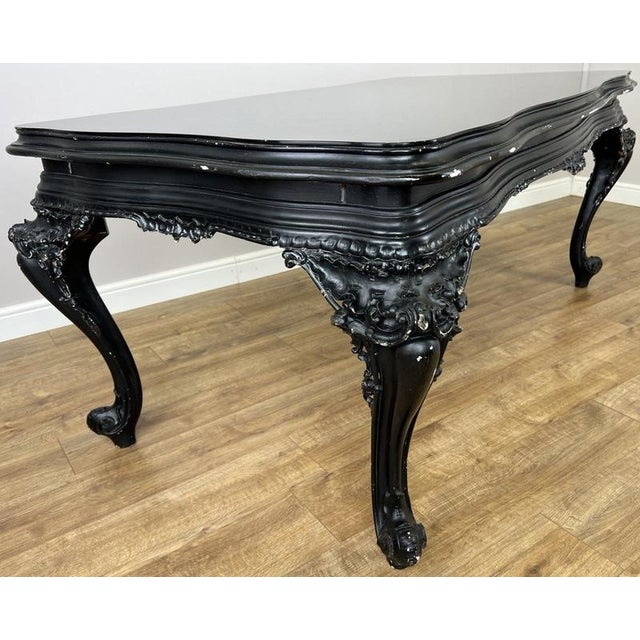 French Style Black Painted Desk For Sale - Image 15 of 15