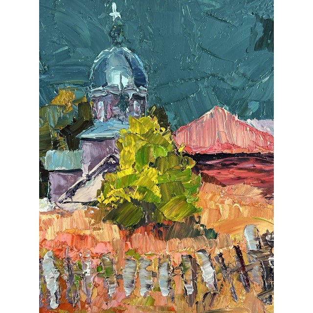 Paper Oil Painting Churchyard Serdyuk Boris Petrovich For Sale - Image 7 of 11