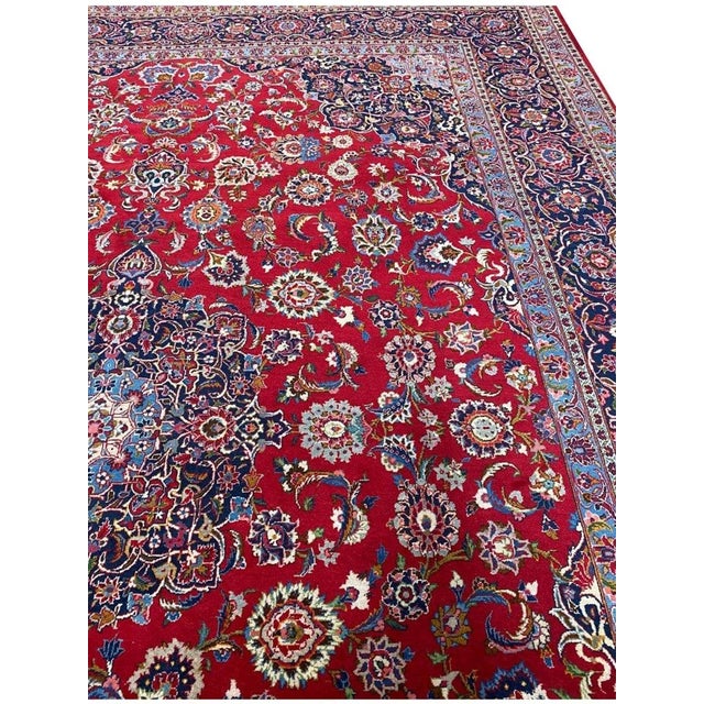 10x13 1960sPersian Kashan Area Rug - 100688 For Sale - Image 11 of 13