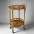 1960s Gorgeous and elegant serving bar cart in bamboo & rattan by Franco Albini with four legs. The structure featuring...