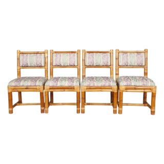 Elephant Bamboo Dining Chairs, Set of 4 For Sale