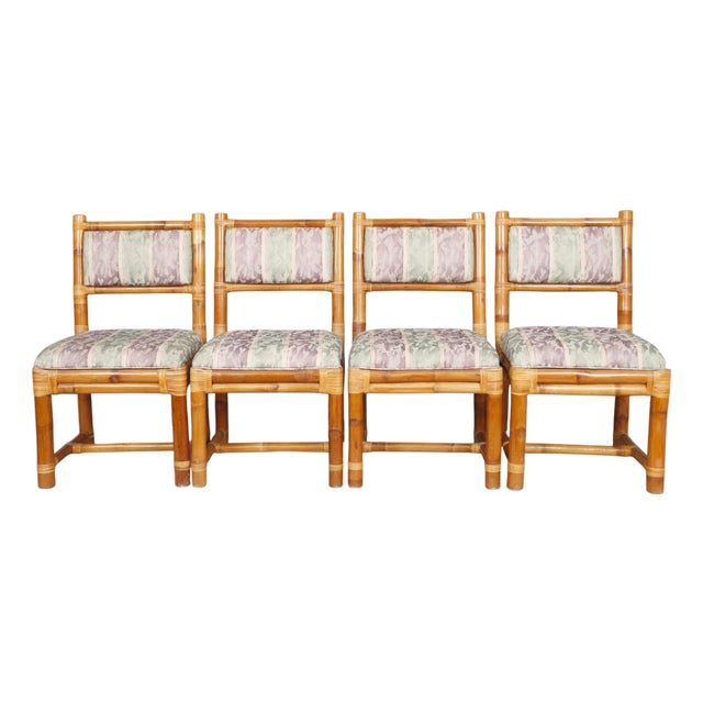 Elephant Bamboo Dining Chairs, Set of 4 For Sale