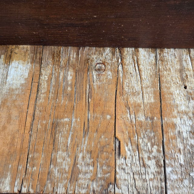 Antique Early American Primitive Chestnut Farmhouse Dining Table, Circa 1800 For Sale - Image 18 of 18